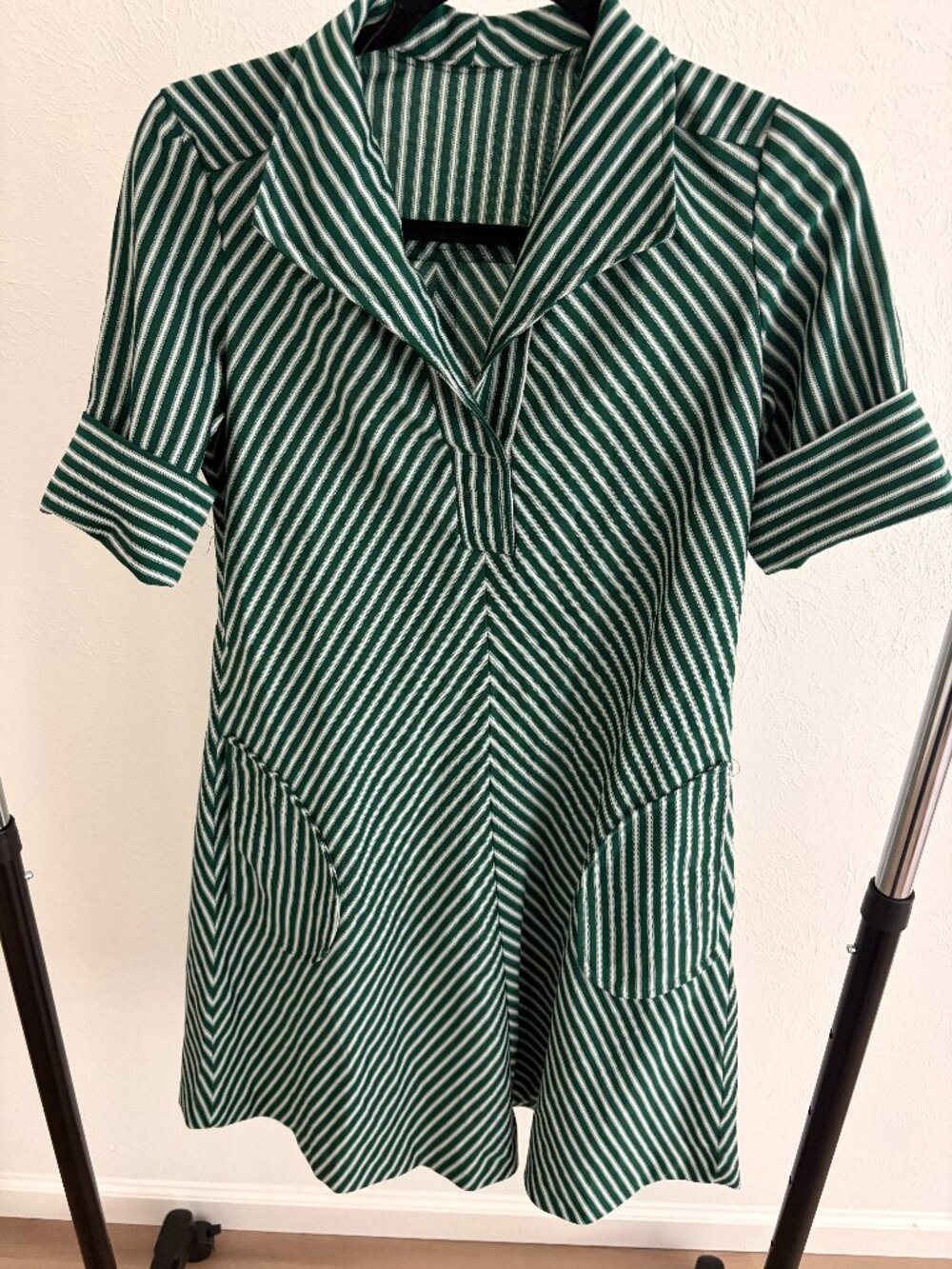 Sample Green Striped Dress